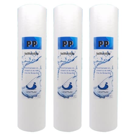ไส้กรองน้ำ PP 5 ไมครอน UNI PURE รุ่น FUN-PP10X3 ขนาด 10 นิ้ว (3 ชิ้น) _0